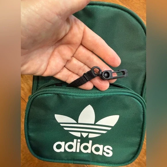Adidas Originals Trefoil Mini Backpack Green Festival Travel Bag NWOT - Picture 2 of 11